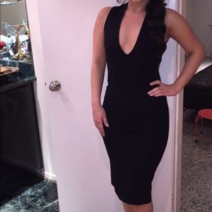 Black backless dress